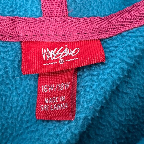 Mossimo Womens Teal Zip-Up Hooded Jacket Size 16W Polyester With Pockets - Picture 3 of 5